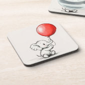 赤フレンドリー気球のベビー象 コースター (左側)