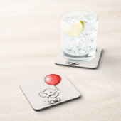 赤フレンドリー気球のベビー象 コースター (右側)