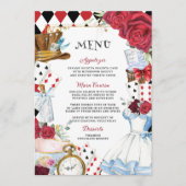 赤フローラアリスinワンダーランド誕生日15 XVメニュー プログラム (正面)