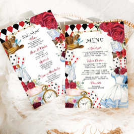 赤フローラアリスinワンダーランド誕生日15 XVメニュー プログラム