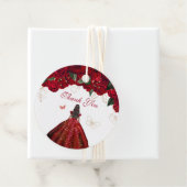 赤フローラエレガントバラ蝶ありがとう フェイバータグ (インサイチュ)