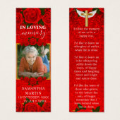 赤フローラエレガント記念葬式しおり (正面&裏面)