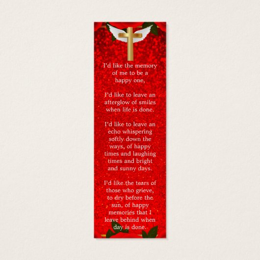 赤フローラエレガント記念葬式しおり (裏面)