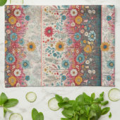 赤フローラガーデンキッチンタオル キッチンタオル (折り畳み)