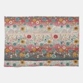 赤フローラガーデンキッチンタオル キッチンタオル (横)