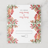 赤フローラガーデンボタニカルフラワー結婚ズ プレイスカード (外部開封)