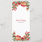 赤フローラガーデンボタニカルフラワー結婚ズ メニュー (裏面)