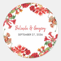 赤フローラガーデンボタニカルフラワー結婚ズ