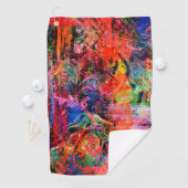 赤フローラテクスチャゴルフタオル ゴルフタオル (インサイチュ)