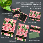 赤フローラデザインパターカスタマイズン名マウスパッド マウスパッド