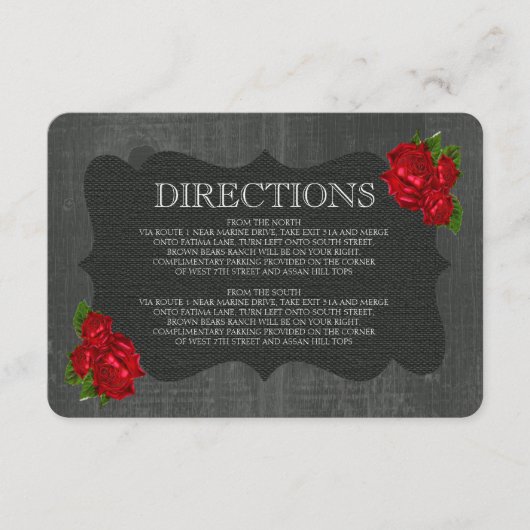 赤フローラバラウッドゴシック結婚ズの囲い エンクロージャーカード (正面)