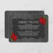 赤フローラバラウッドゴシック結婚ズの囲い エンクロージャーカード (正面/裏面)