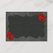 赤フローラバラウッドゴシック結婚ズ座席表 プレイスカード (正面)