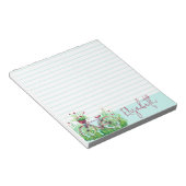 赤フローラパーソナライズされた車 ノートパッド (アングル)