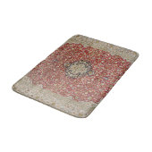 赤フローラフラワーペルシャのトルコエレガント柄 バスマット (アングル)