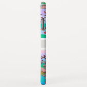 赤フローラモノグラムモダンカラフル抽象芸術 Case-Mate iPhoneケース (裏面/右)