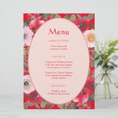 赤フローラリース中国の結婚披露宴 メニュー (スタンド正面)