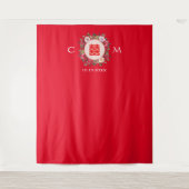 赤フローラ中国のリース結婚の背景 タペストリー (正面)