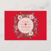 赤フローラ中国のリース結婚詳細 エンクロージャーカード (裏面)