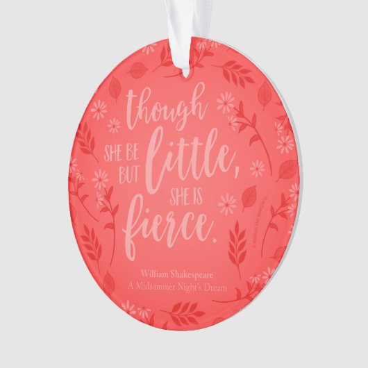 赤フローラ小さいが激しいウィリアム・シェイクスピア オーナメント (正面)