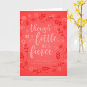 赤フローラ小さいが激しいウィリアム・シェイクスピア カード (黄色い花)