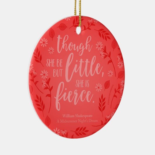 赤フローラ小さいが激しいウィリアム・シェイクスピア セラミックオーナメント (右)