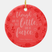 赤フローラ小さいが激しいウィリアム・シェイクスピア セラミックオーナメント (裏面)