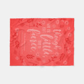 赤フローラ小さいが激しいウィリアム・シェイクスピア フリースブランケット (正面(横))