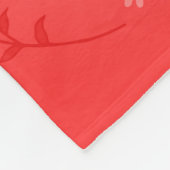 赤フローラ小さいが激しいウィリアム・シェイクスピア フリースブランケット (角)