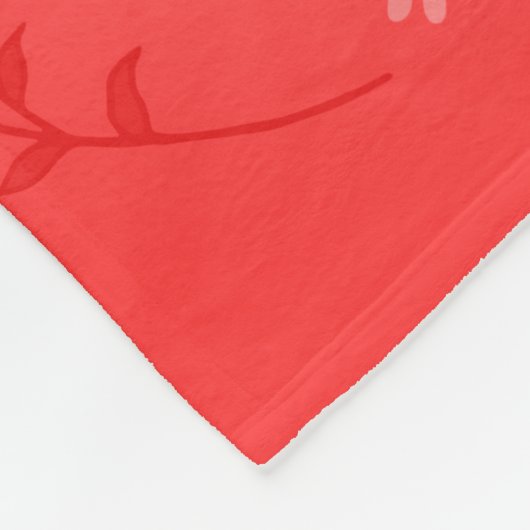 赤フローラ小さいが激しいウィリアム・シェイクスピア フリースブランケット (角)