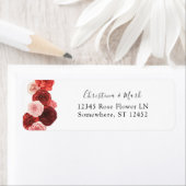 赤フローラ差出人住所ラベル ラベル (インサイチュ)