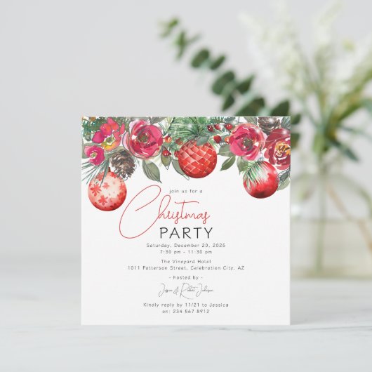 赤フローラ年間クリスマスパーティー 招待状 (スタンド正面)