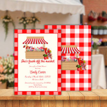 赤フローラ彼女は市場のブライダルシャワー