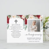 赤フローラ水彩写真葬式フルプログラム (スタンド正面)