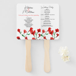 赤フローラ水結婚色 ハンドファン