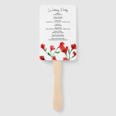 赤フローラ水結婚色 ハンドファン (裏面)