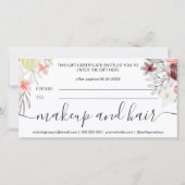 赤フローラ水色の素朴なロゴギフト券 (裏面)