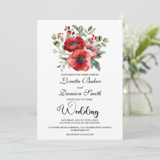 赤フローラ結婚ズ 招待状 (スタンド正面)