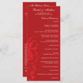 赤フローラ結婚式 プログラム (正面/裏面)