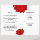 赤フローラ葬儀プログラムテンプレート (裏面)
