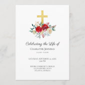 赤フローラ葬儀記念お祝い プログラム (正面)