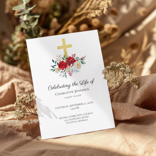 赤フローラ葬儀記念お祝い プログラム