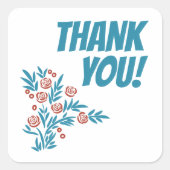 赤フローラ スクエアシール (正面)