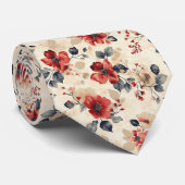 赤フローラ ネクタイ (ロール)