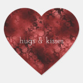 赤フローラ ハートシール (正面)