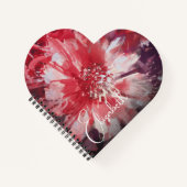 赤フローラ パーソナライズされた ノートブック (正面)