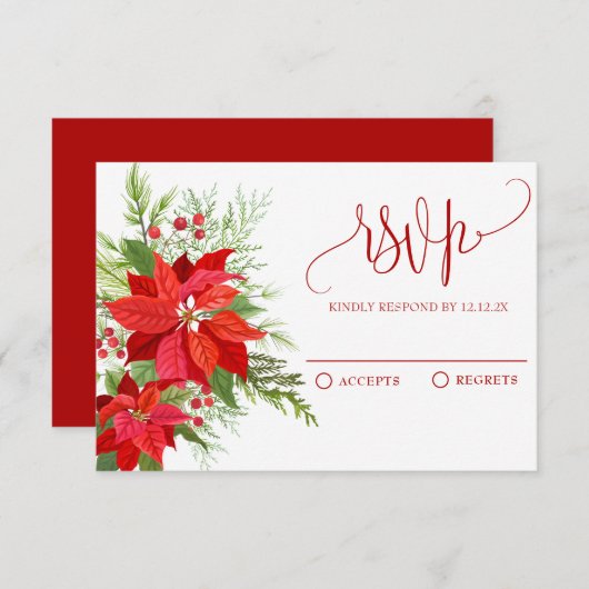 赤フローラ 出欠カード (正面/裏面)