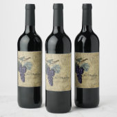 赤ブドウエレガント畑カスタムウェディングワイン ワインラベル (ボトル)