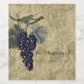 赤ブドウエレガント畑カスタムウェディングワイン ワインラベル (シングルラベル)