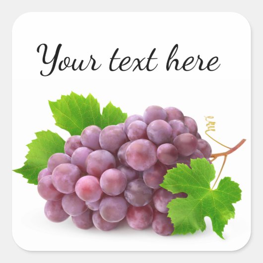 赤ブドウ スクエアシール (正面)